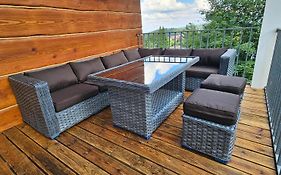Apartament typu Penthouse dwupoziomowy z wanną, tarasem oraz pięknymi widokami na góry